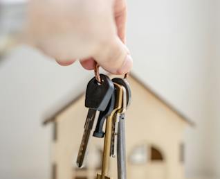 House keys with keychain
